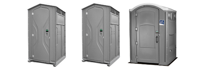 What is the typical rental price of a portable toilet?